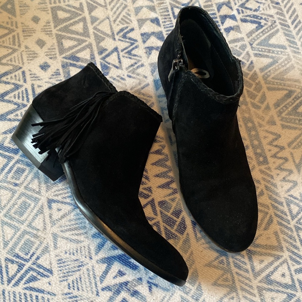Sam Edelman Paige Black Suede Booties - Picture 4 of 7